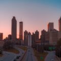 Atlanta skyline at sunset — image for Atlanta nanny salary guide