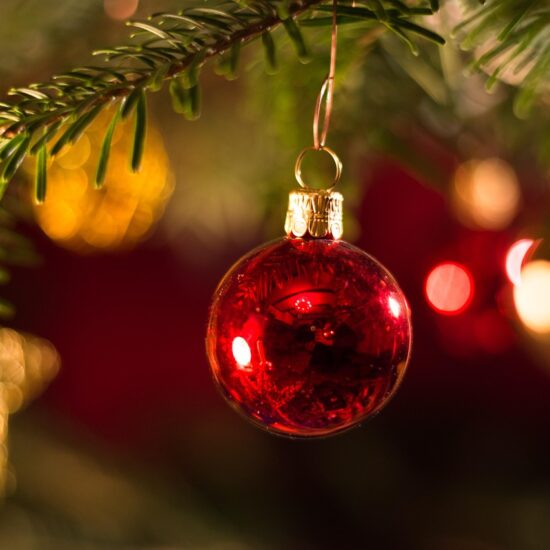 Holiday nanny hiring in Savannah — family decorating a Christmas tree