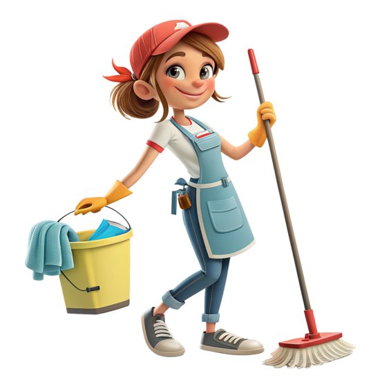 Housekeeper caring for a historic home in Savannah, Georgia.