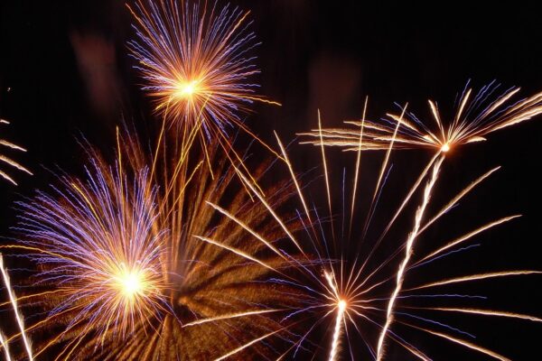 Fireworks celebrating the New Year as families plan for the year ahead