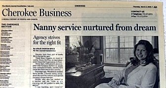 The Atlanta Journal-Constitution, March 2006: 'Nanny service nurtured from dream' featuring Serra Deville