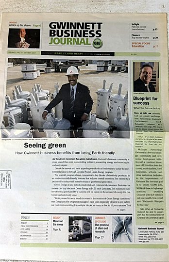 Gwinnett Business Journal October issue front cover from the press archive of Serra Deville and Georgia's Dream Nannies