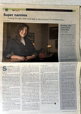 Gwinnett Business Journal feature 'Super nannies' on Serra Deville, founder of Georgia's Dream Nannies